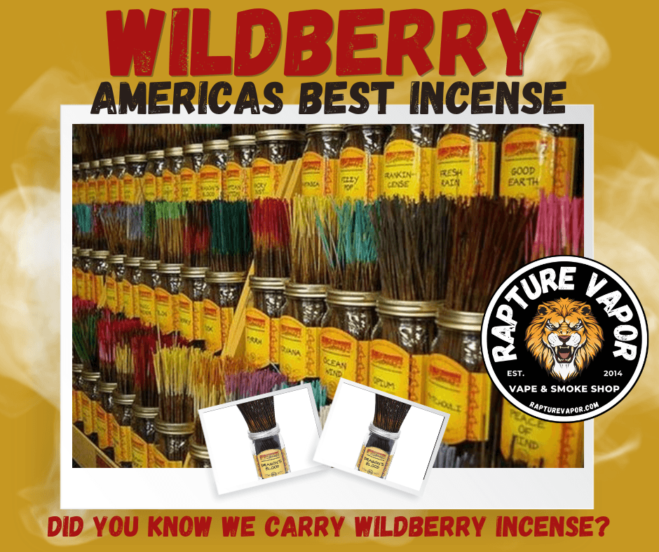 Unwind and Relax with the Soothing Aroma of Wild Berry Incense - Rapture Vapor - Smoke and Vape Shop