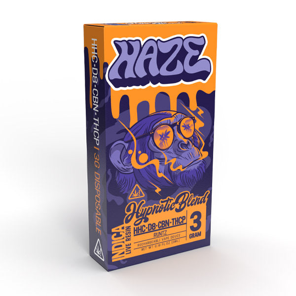 Haze Hypnotic Blend Live Resin Disposable Vape Runtz – 3 grams Indica